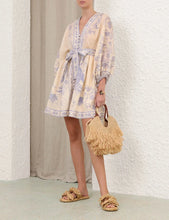Load image into Gallery viewer, Indra Plunge Mini Dress