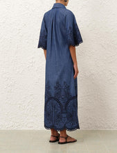 Load image into Gallery viewer, Coco Embroidered Denim Dress