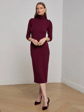 Load image into Gallery viewer, Voletta Turtleneck Midi Dress