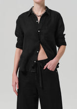 Load image into Gallery viewer, Kayla Shrunken Linen Shirt