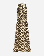 Long dress with a pattern on a white background