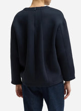 Bonded Viscose Crewneck with Folded Panel