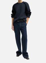 Bonded Viscose Crewneck with Folded Panel