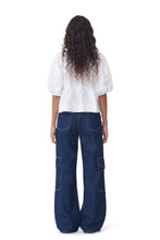 Load image into Gallery viewer, Cotton Poplin Tie Blouse