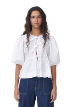 Load image into Gallery viewer, Cotton Poplin Tie Blouse