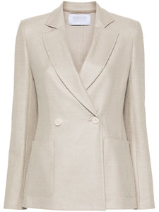 Double Breasted Blazer with Shoulder Pad