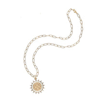 Load image into Gallery viewer, Love Petite Embellished Coin Necklace