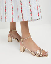 Load image into Gallery viewer, Olivia Knot Mid Heel Sandal