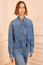 Load image into Gallery viewer, The Arquette Denim Peplum Jacket
