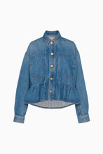 Load image into Gallery viewer, The Arquette Denim Peplum Jacket