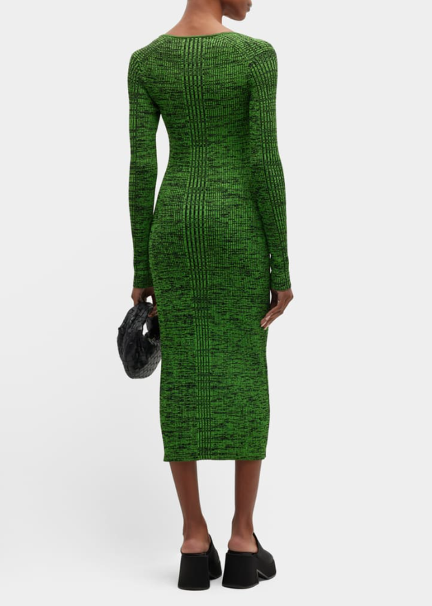 Knit Square-Neck Midi Dress HeidiSays Knit Square-Neck Midi Dress HeidiSays