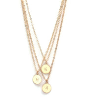 Load image into Gallery viewer, Initial Disc Necklace