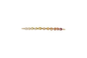 2mm Yellow Gold Filled Bracelet with Sunrise Ombré Gold Pattern