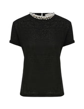 Load image into Gallery viewer, Crush Embellished Black Tee
