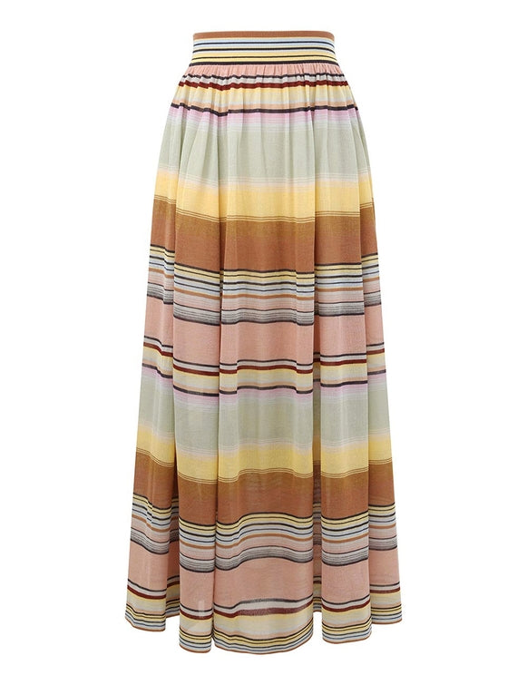 Coco Stripe Circle Skirt