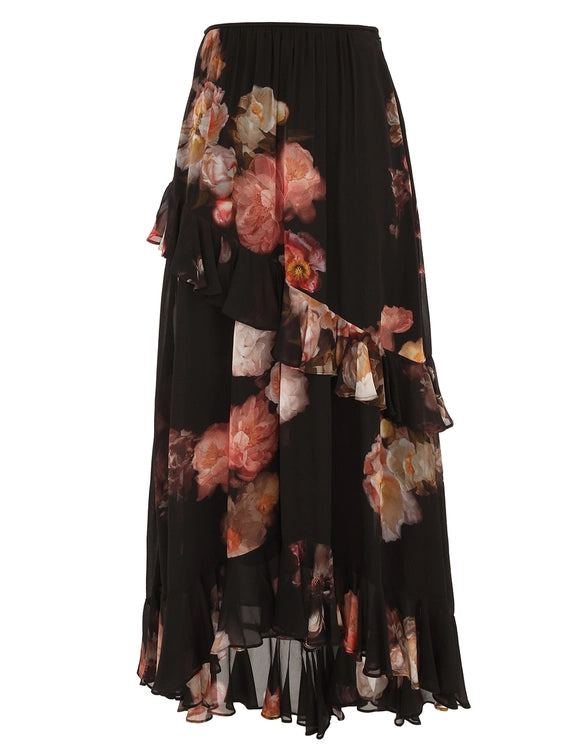 Hypnotic Asymmetric Midi Skirt