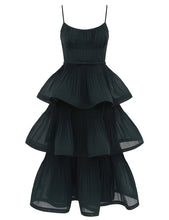 Pleated Tiered Midi Dress
