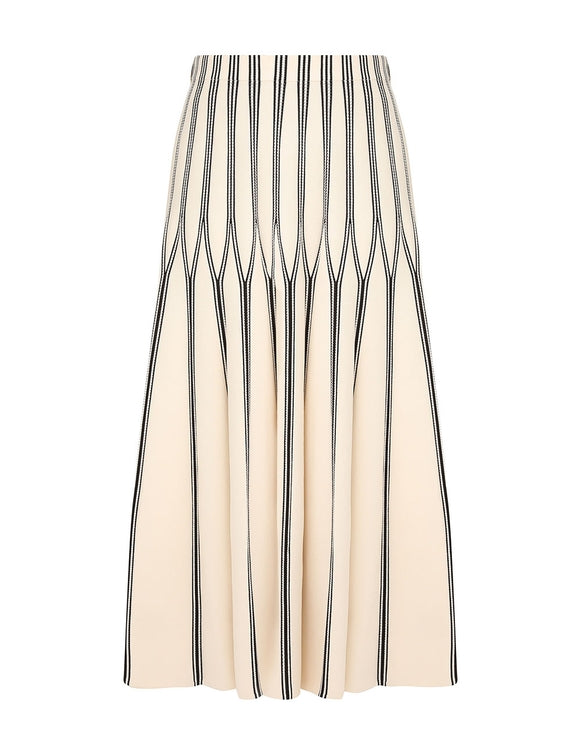 Rebellion Striped Midi Skirt