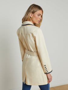 Toru Vegan Leather Trim Trench