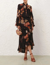 Load image into Gallery viewer, Hypnotic Asymmetric Midi Skirt
