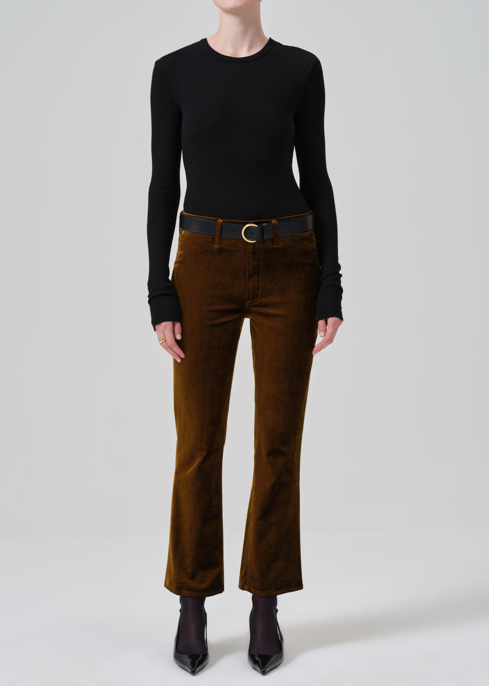 Isola Cropped Trouser Velvet Pant