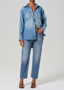 Delfina High Rise Straight Leg Jean