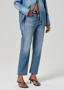 Delfina High Rise Straight Leg Jean