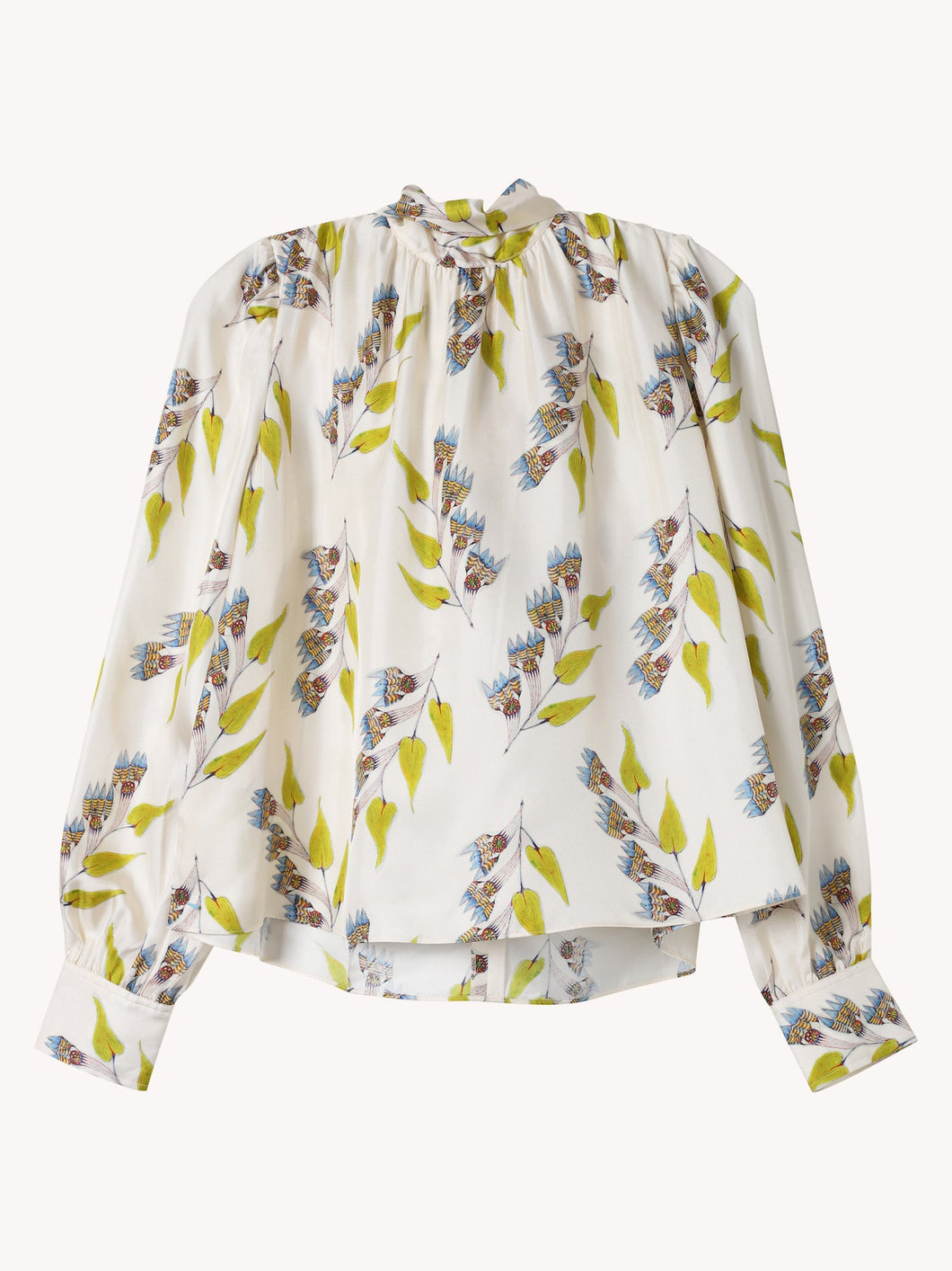 Ornament Tie Neck Blouse