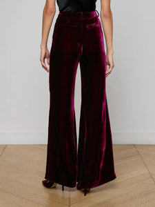 Pilar Velvet Wide-Leg Pant