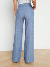 Load image into Gallery viewer, Livvy Linen-Blend Straight Leg Trouser
