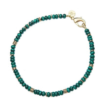 Gumdrop Beaded Necklace in Malachite