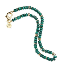 Gumdrop Beaded Necklace in Malachite