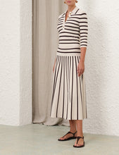 Load image into Gallery viewer, Illuminate Stripe Midi Skirt
