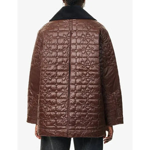 Shiny Quilt Midi Jacket