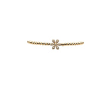 Load image into Gallery viewer, 3mm Signature Bracelet With 14K Diamond Flower Bead
