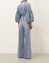 Load image into Gallery viewer, Illuminate Tied Denim Blouse
