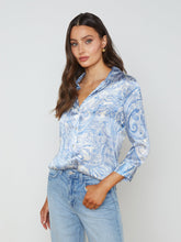 Load image into Gallery viewer, Dani Printed 3/4 Sleeve Blouse
