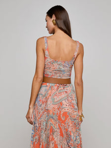 Rasha Mesh Paisley Tank