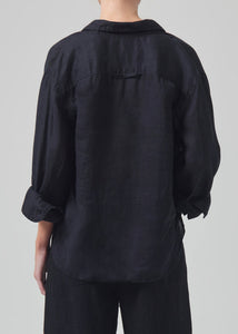 Kayla Shrunken Linen Shirt