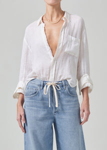 Kayla Shrunken Linen Shirt