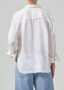 Kayla Shrunken Linen Shirt