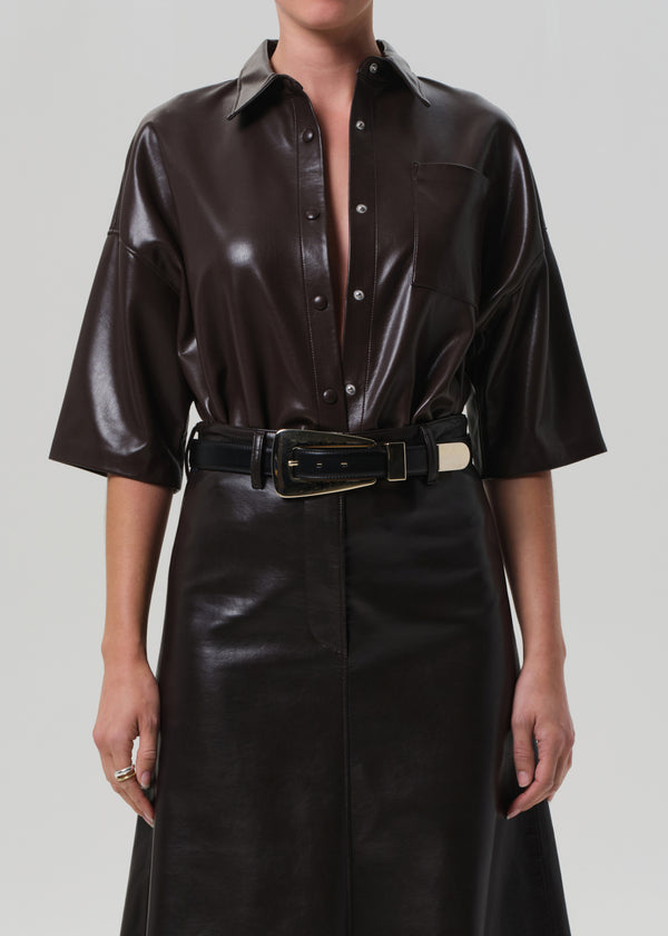 Frances Cropped Button Up