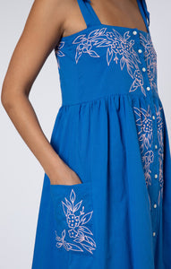Tie Shoulder Dress with Flowers