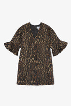 Load image into Gallery viewer, Metallic Cloque Mini Ruffle Dress
