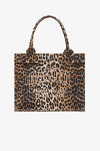 Load image into Gallery viewer, Leopard Large Canvas Tote Bag
