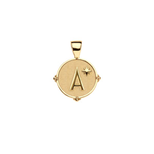 JW Letter Coin Necklace