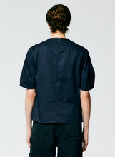 Load image into Gallery viewer, Eco Poplin Sculpted Sleeve Top With Cut Out Detail
