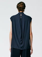 Load image into Gallery viewer, Feather Weight Eco Crepe Sleeveless Davenport Sculpted Shirt
