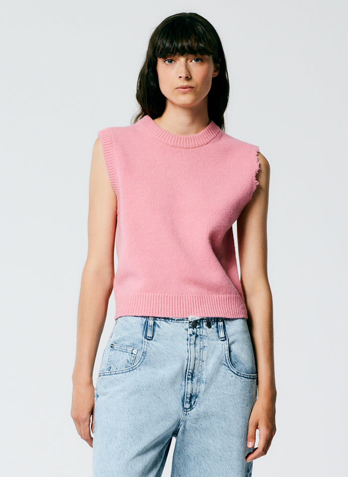 Soft Lambswool Distressed Vest