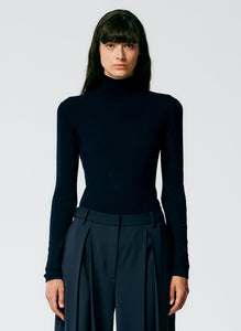 Featherweight Ribbed Sweater Turtleneck
